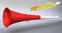original my vuvuzela, 2-teilig, rot | wei