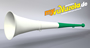 original my vuvuzela, 2-teilig, wei | grn