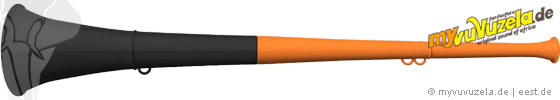 original my vuvuzela, 2-teilig, orange | schwarz