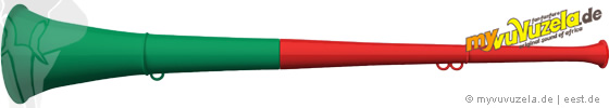original my vuvuzela, 2-teilig, grün | rot