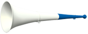 Vuvuzela 61cm blau-weiss