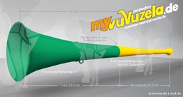 original my vuvuzela, 2-teilig, gelb-grn