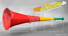original my vuvuzela, 3-teilig, ghana