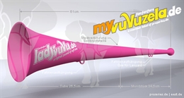 lady vuvuzela, 2-teilig, pink | pink