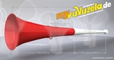 original my vuvuzela, 2-teilig, wei | rot