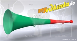 original my vuvuzela, 2-teilig, grn | rot