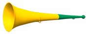 original my vuvuzela, 2-teilig, grün-gelb