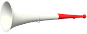 original my vuvuzela, 2-teilig, rot | weiß