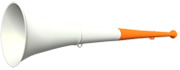 original my vuvuzela, 2-teilig, orange | weiß