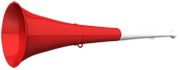 original my vuvuzela, 2-teilig, wei | rot