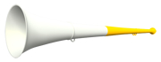 original my vuvuzela, 2-teilig, gelb-weiss