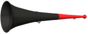 original my vuvuzela, 2-teilig, schwarz | rot