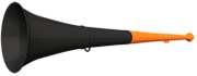 original my vuvuzela, 2-teilig, orange | schwarz