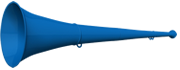 Vuvuzela 61cm blau-blau