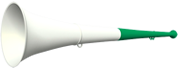 Vuvuzela 61cm gruen-weiss