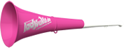 Vuvuzela 61cm weiss-pink
