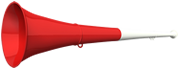 Vuvuzela 61cm weiss-rot