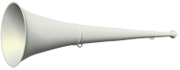 Vuvuzela 61cm weiss-weiss
